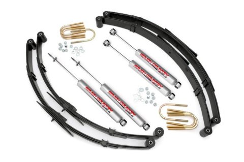 Suspension Lift Kit - 2-1/2 in Lift - Brackets / Bushings / Springs / Hardware / Shocks - Jeep Wrangler YJ 1987-95 - Kit