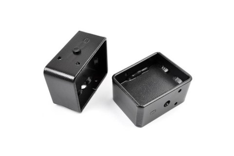 Leaf Spring Block - 4 in Height - Steel - Black Powder Coat - Pair