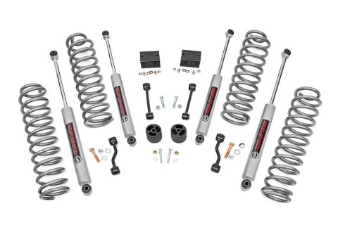 Suspension Lift Kit - 2-1/2 in Lift - Brackets / Bump Stops / Coil Springs and Spacers / Hardware / Shocks / Sway Bar Links - Jeep Wrangler JL 2018 - Kit