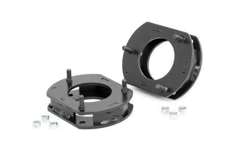 Suspension Leveling Kit - 2 in Lift - Front - Strut Spacers / Hardware - Steel - Black Powder Coat - Jeep Grand Cherokee 2011-22 - Pair