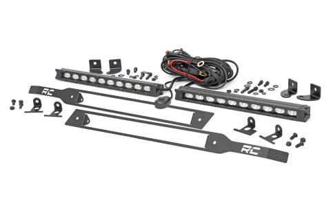Grille Lights - Black Series - LED - 4000 Lumen - Dual 10 in Strips - Hardware / Wiring Harness - GM Fullsize Truck 2019-21 - Kit
