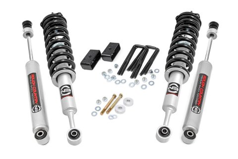 Suspension Lift Kit - 3 in Lift - Blocks / Brackets / Springs / Shocks / Struts - Toyota Midsize Truck 2005-23 - Kit