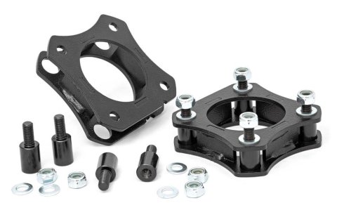 Suspension Leveling Kit - 1-3/4 in Lift - Spacers / Hardware Included - Steel - Black Powder Coat - Toyota Fullsize Truck 2007-21 - Pair