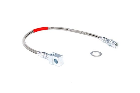 Brake Hose Kit - DOT Approved - PTFE Lined - Braided Stainless - 4 to 6 in Lift - Rear - GM Fullsize SUV / Truck 1971-91 - Each