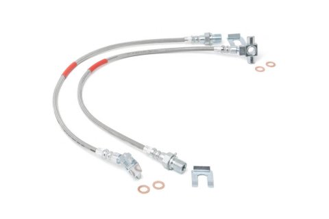 Brake Hose Kit - DOT Approved - Braided Stainless - 2 to 6 in Lift - Front - GM Fullsize SUV / Truck 1971-78 - Kit