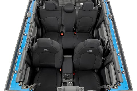 Seat cover - Slip-On - Front / Second Row - Neoprene - Black - Ford Midsize SUV 2021-25 - Kit