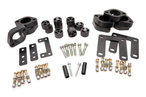 Body Lift - 1.25 in Lift - Front / Rear Bumper Brackets - Hardware Included - Nylon / Steel - Black Powder Coat - Dodge Ram Fullsize Truck 2009-12 - Kit