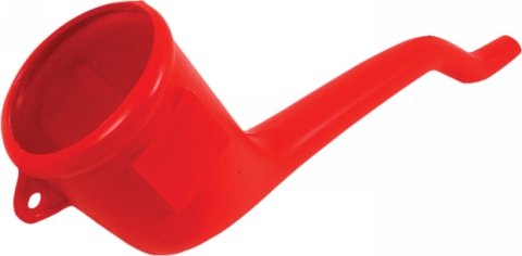 Funnel - Round - 3 in OD x 12 in Long - Plastic - Red - Each