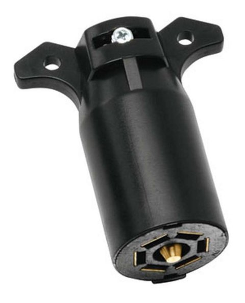 Trailer Plug - 7-Way Plug - Trailer End - Plastic - Black - Each