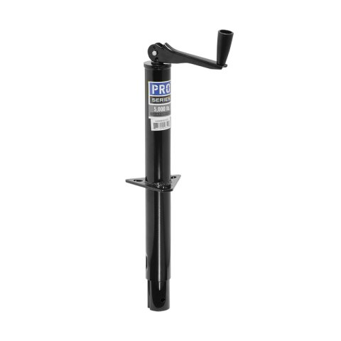 Trailer Jack - Pro Series - Manual - A-Frame - Topwind - 15 in Of Travel - 5000 lb Capacity - Steel - Black Paint - Each