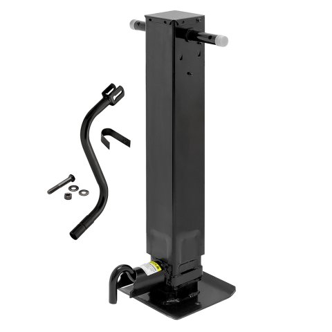 Trailer Jack - Pro Series - Manual - Sidewind - 12-1/2 in Of Travel - 12000 lb Capacity - Steel - Black Powder Coat - Each