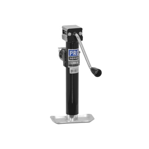 Trailer Jack - Pro Series - Manual - Sidewind - 10 in Travel - 5000 lb Capacity - Steel - Black Paint - Each