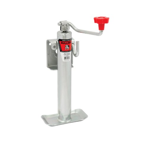 Trailer Jack - Bulldog - Manual - Topwind - 10 in Of Travel - 2000 lb Capacity - Steel - Gray Paint - Each