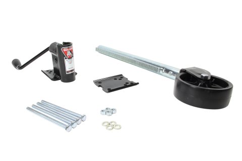 Trailer Jack - Bulldog - 169R - Manual - Caster - 16 in Of Travel - 750 lb Capacity - Mounting Bracket Included - Steel - Black Paint - Each