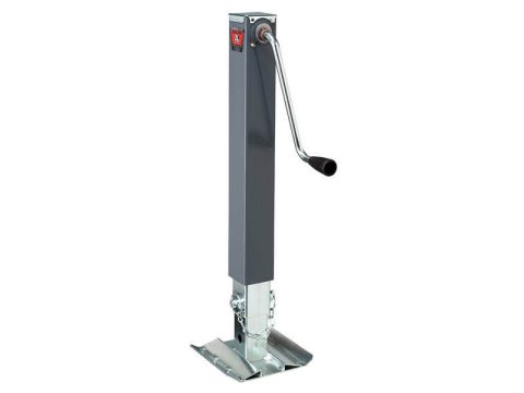 Trailer Jack - Bulldog - Square - Manual - 15 in Of Travel - 10000 lb Capacity - Steel - Gray Paint - Each