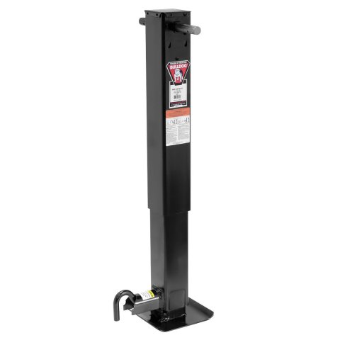 Trailer Jack - Bulldog - Manual - Sidewind - 12.5 in Of Travel - 12000 lb Capacity - Steel - Black Paint - Each