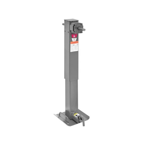 Trailer Jack - Bulldog SWQ 183 - Manual - Sidewind - 12-1/2 in of Travel - 13-1/2 in Drop Leg Extension - 12000 lb Capacity - Crank Required - Steel - Black Paint - Each