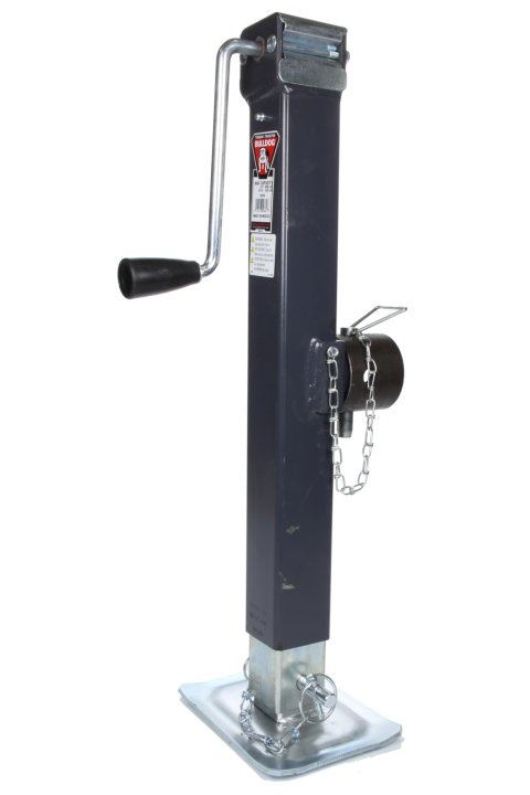 Trailer Jack - Bulldog - Manual - Sidewind - 15 in Of Travel - 8000 lb Capacity - Steel - Gray Paint - Each