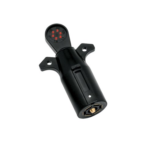 Trailer Light Tester - LED Display - Plastic - Black - Vehicle Side 7 Blade - Each