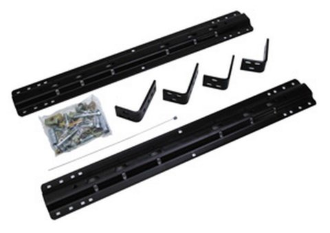 5th Wheel Rails - Mounting Hardware - Steel - Black Powder Coat - Universal - Kit