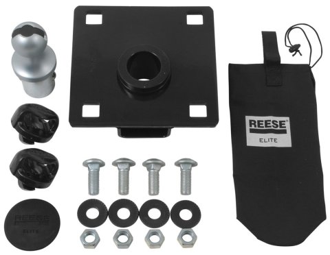 Gooseneck Hitch - Elite Series - 2-5/16 in Ball - 25000 lb Gross Weight - Steel - Black Powder Coat - Kit