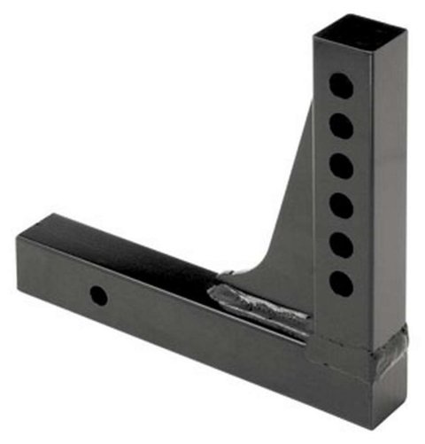Hitch Shank Bar - 2 in Hitch - 11 in Long - 6-3/4 in Drop to 11-1/2 in Rise - 1400 lb Tongue Weight - Steel - Black Powder Coat - Each