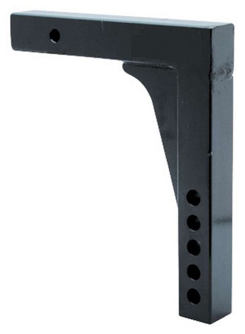 Hitch Shank Bar - 2 in Hitch - 11 in Long - 8-5/8 in Drop - 1400 lb Tongue Weight - Steel - Black Powder Coat - Each