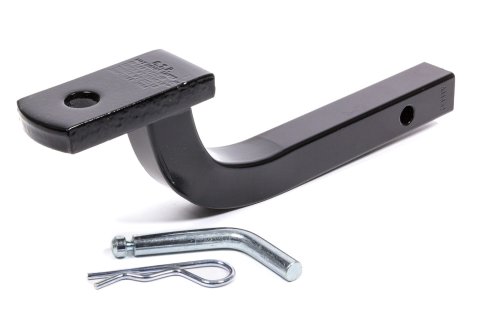 Ball Mount Hitch - 1-1/4 in Hitch - 9-3/4 in Long - 3-1/8 in Rise - 3500 lb Capacity - Hitch Pin and Clip - Steel - Black Powder Coat - Each