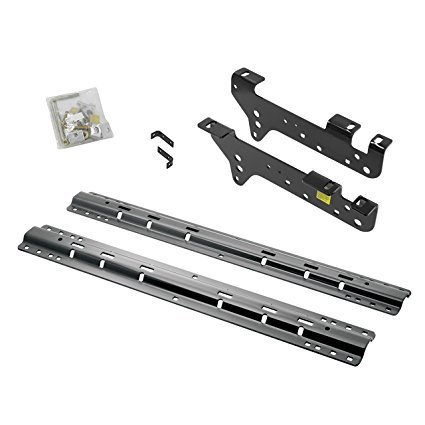 Gooseneck Installation Kit - Brackets / Hardware / Rails Included - Steel - Black Powder Coat - Reese Elite Series Gooseneck Mounting System - Ford Fullsize Truck 1999-2010 - Kit