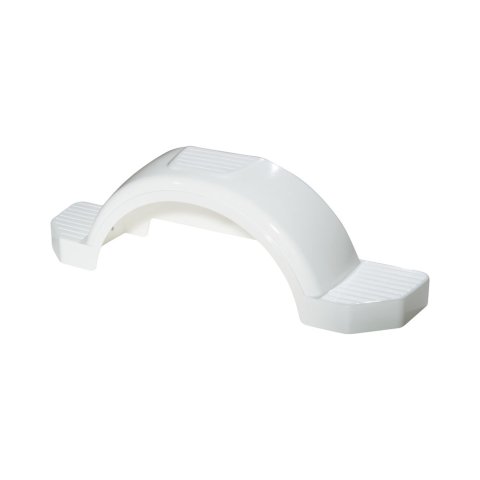 Trailer Fender - Plastic - White - 13 in Trailer Wheels - Each
