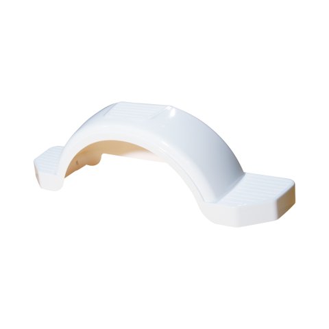 Trailer Fender - Plastic - White - 14 in Trailer Wheels - Each