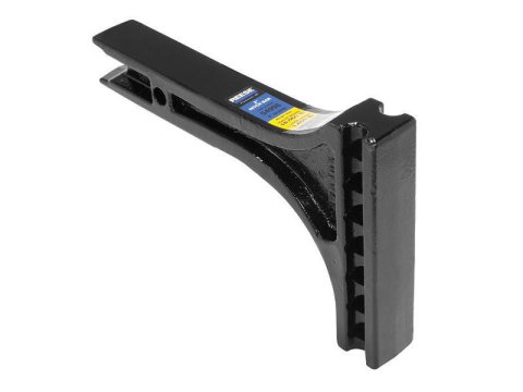 Hitch Shank Bar - 2 in Hitch - 9-1/4 in Long - 4-1/8 in Drop to 7-1/2 in Rise - 1600 lb Tongue Weight - Steel - Black Powder Coat - Each