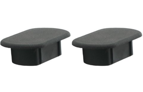 Trailer Rail Caps - Push-In - Puck Plug Cover - Plastic - Black - Reese 16K / 18K / 24K Signature Series Fifth Wheel Rails - Pair