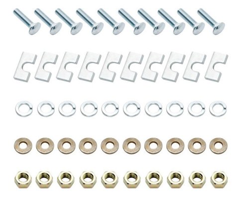 5th Wheel Base Rail Hardware - Bolts / Flat Washers / Nuts / Shims Included - Steel - Zinc Oxide - Reese 5th Wheel Base Rails - Kit