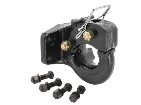 Pintle Hook - Draw-Tite - Bolt-On - 5 Ton - 10000 lb Capacity - Hardware / Lanyard / Pin Included - Steel - Black Powder Coat - Reese Pintle Mount Hitch - Each