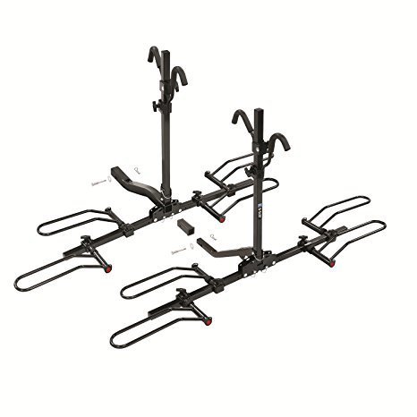 Bike Carrier - Q-Slot - 2-4 Bike Capacity - 140 lb Capacity - Tilt Option - 2 in Receiver Size - Steel - Black Powder Coat - Each
