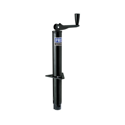 Trailer Jack - Pro-Series - A-Frame Mount - 14 in Travel - 2000 lb Capacity - Black Paint - Each