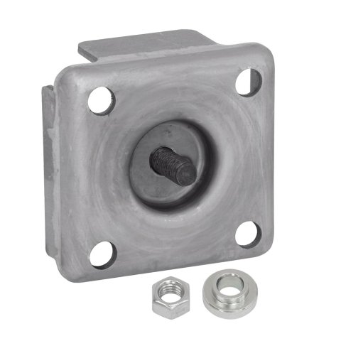 Trailer Jack Mount - Weld-On - Bushing / Hardware Included - Steel - Natural - Select Fulton Swivel Jacks - Kit