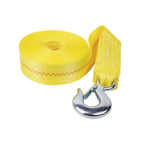 Tow Strap - 2 in Wide - 20 ft Long - 4000 lb Capacity - Nylon - Yellow - Each