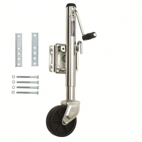Trailer Jack - Fulton Series - Manual - Swing-Away - 10 in Travel - 1200 lb Capacity - Steel - Zinc Plated - Each