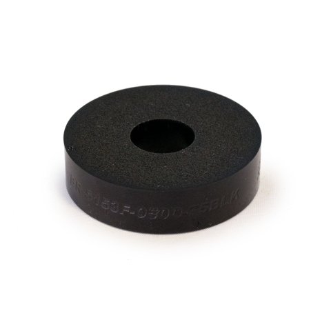 Bump Stop - 5153 Series - Puck - 2 in OD - 0.625 in ID - 0.5 in Tall - Extra Hard - 75 Durometer - Foam - Black - Each
