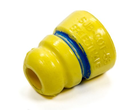 Bump Stop - COT Series - Tree - 2 in OD - 2.27 in Tall - Shock Mount - Hard - Blue Stripe - Rubber - White - Each