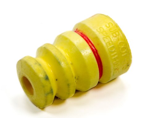 Bump Stop - COT Series - Tree - 2 in OD - 3 in Tall - Shock Mount - Soft - Red Stripe - Rubber - White - Each