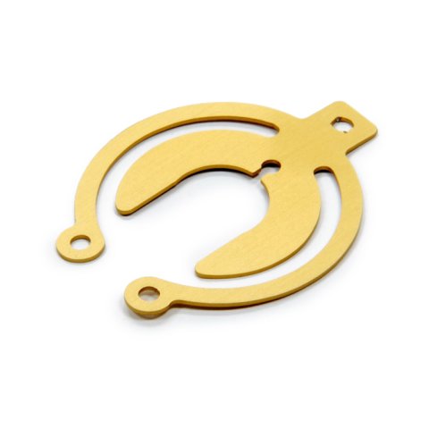 Bump Stop Shim - 0.032 in Thick - 16 mm Shaft - Aluminum - Yellow Anodized - Set of 5