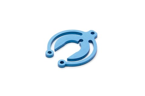 Bump Stop Shim - 0.125 in Thick - 16 mm Shaft - Aluminum - Blue Anodized - Set of 5