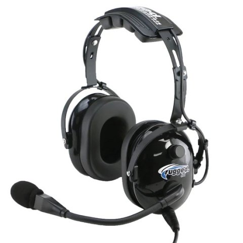 Headset - Rugged Air - 2-Way - 3.5 mm Input Jack - Over The Head - Plastic - Black - Each