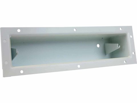 Light Mounting Bucket - Flush - 14 in W x 5 in T x 4 in Deep - Stainless - White Powder Coat - Rigid SR / SR2 Series 10 in Light Bars - Each