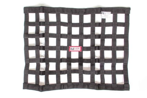 Window Net - SFI 27.1 - 1 in Webbing - 18 x 24 in Rectangle - Black - Each