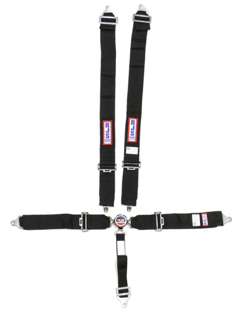 Harness - 5 Point - Camlock - SFI 16.1 - Pull Down Adjust - Bolt-In / Wrap Around - Individual Harness - Black - Kit