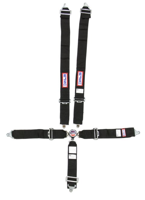 Harness - 5 Point - Camlock - SFI 16.1 - Pull Down Adjust - Bolt-In / Wrap Around - Individual Harness - Black - Kit